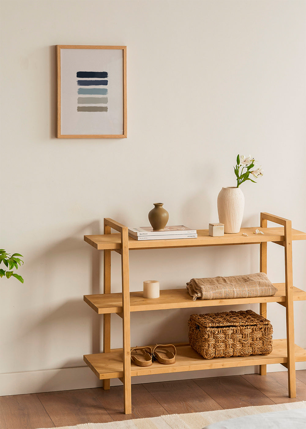 Blue & taupe stripes