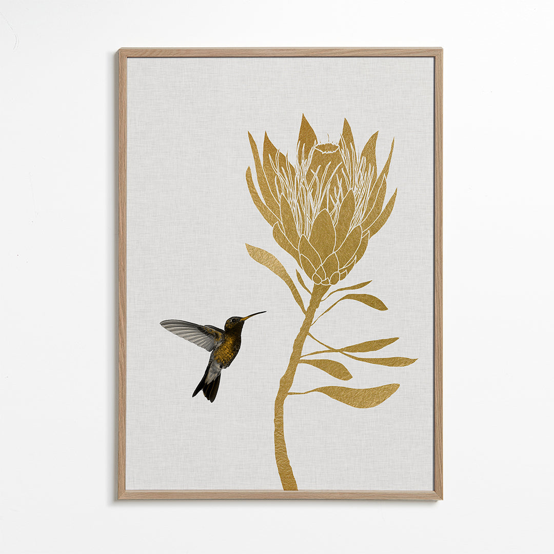 Hummingbird & Flower I