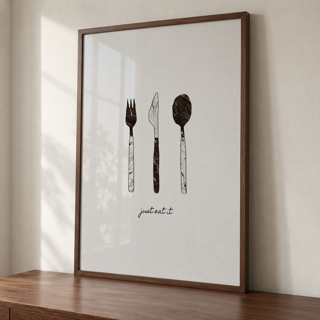 Just eat it - Framed poster detail