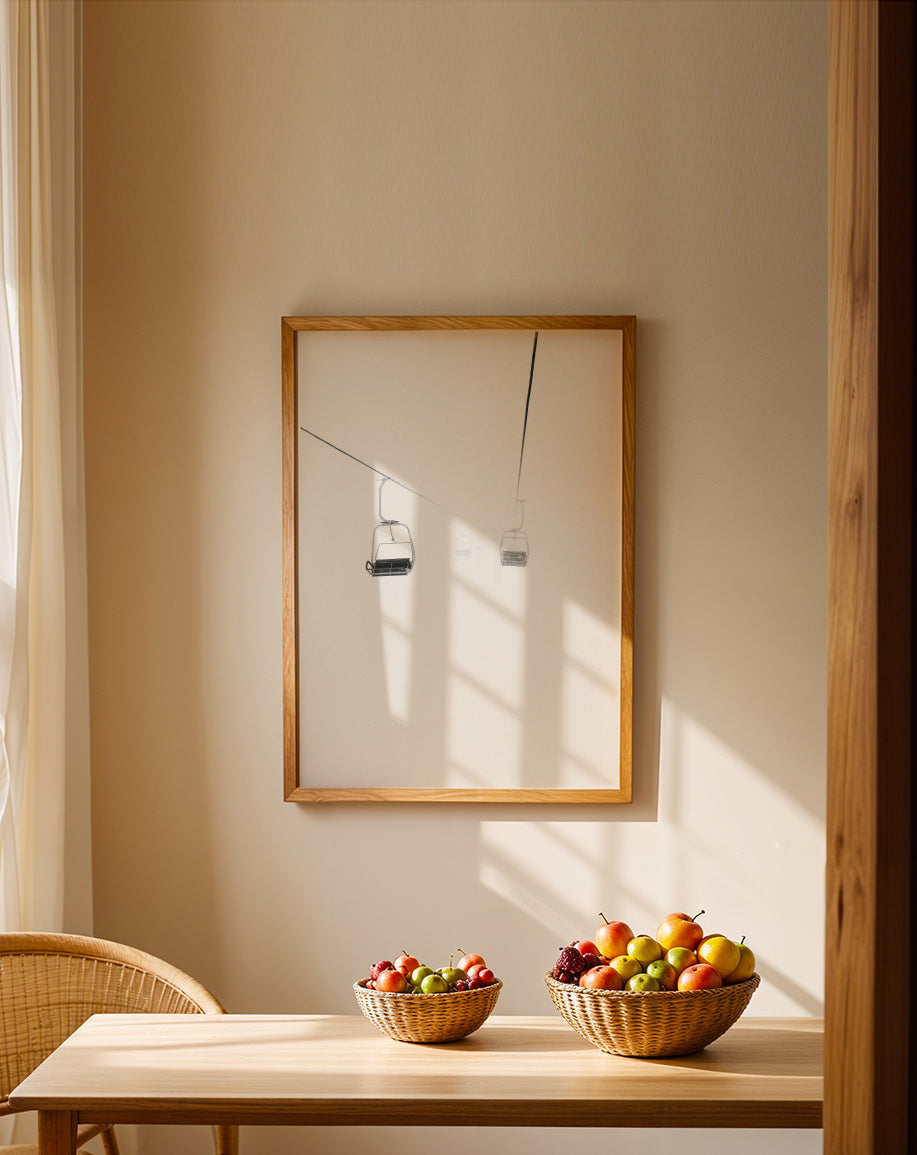 Foggy - Framed poster in an interior