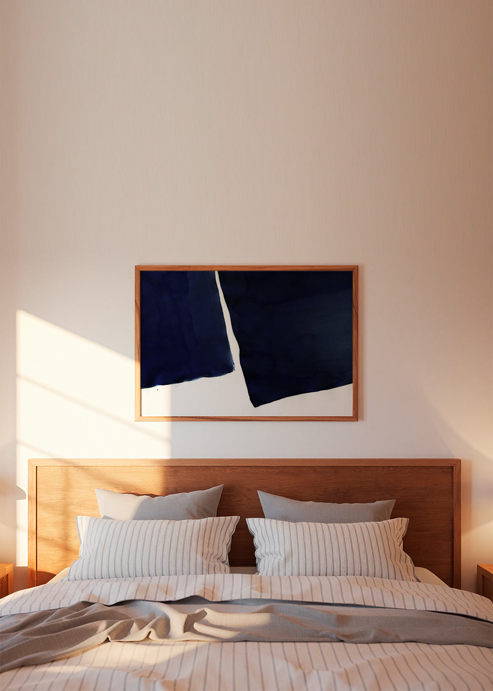 Minimal navy blue abstract 01