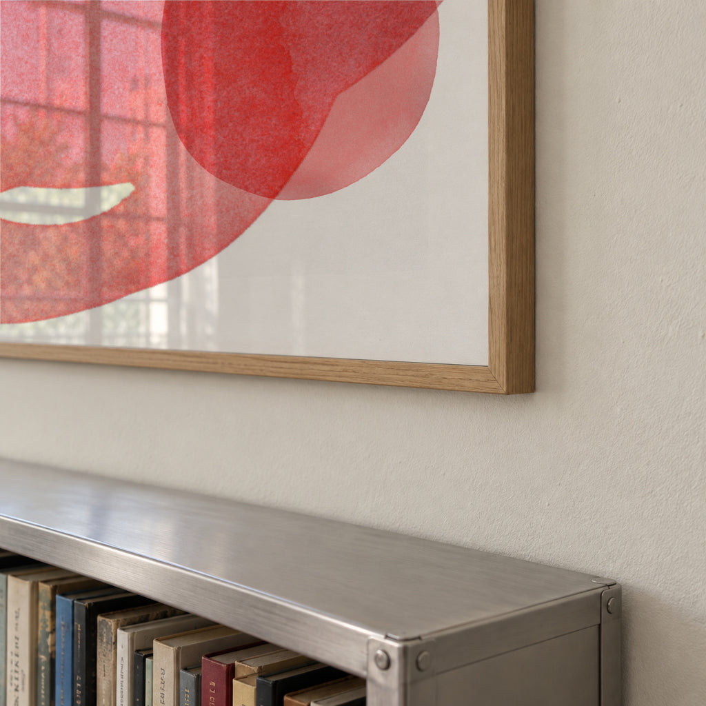 Minimal pink abstract 07 - Framed poster detail