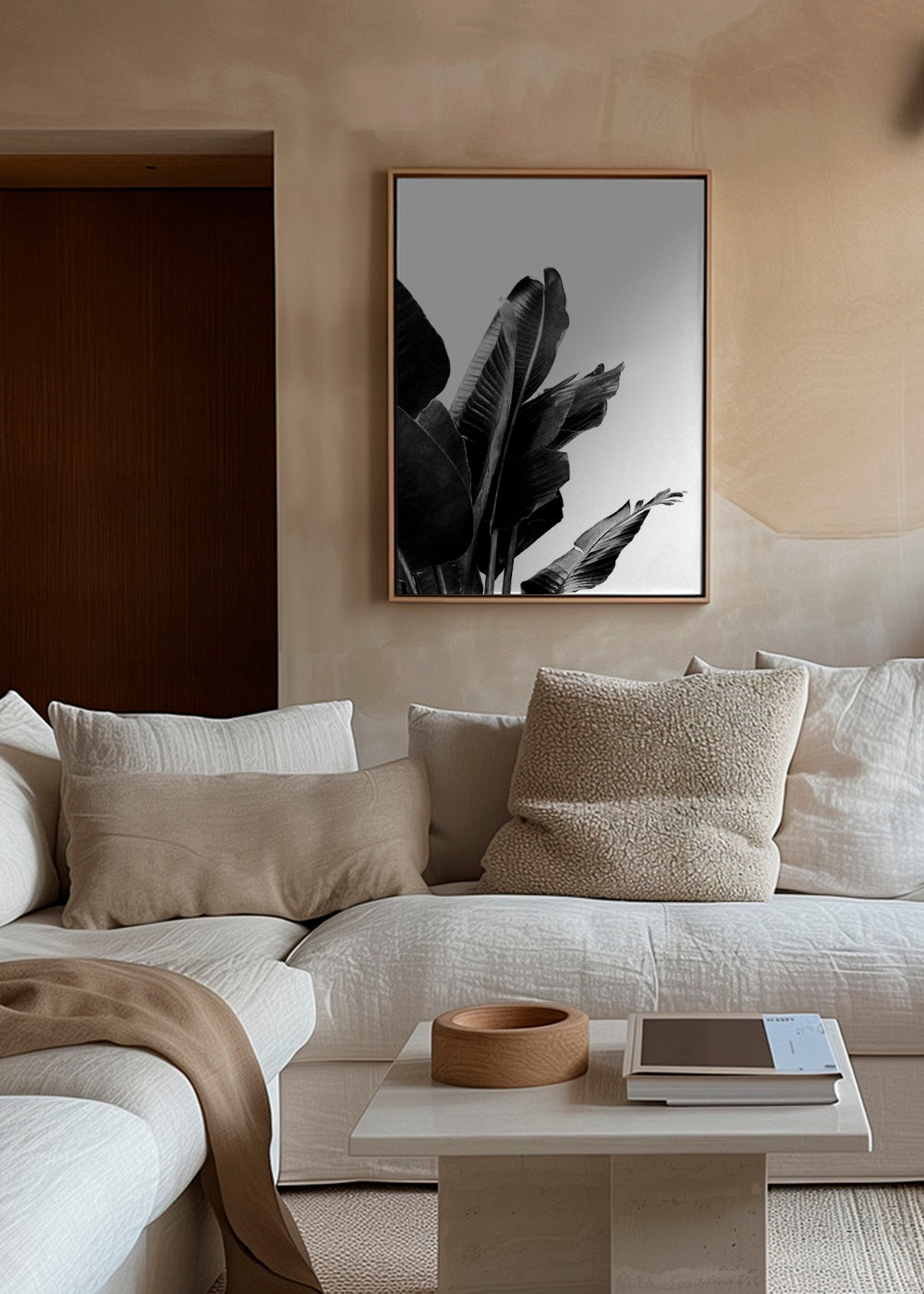 Bird of Paradise Plant Black and White 02