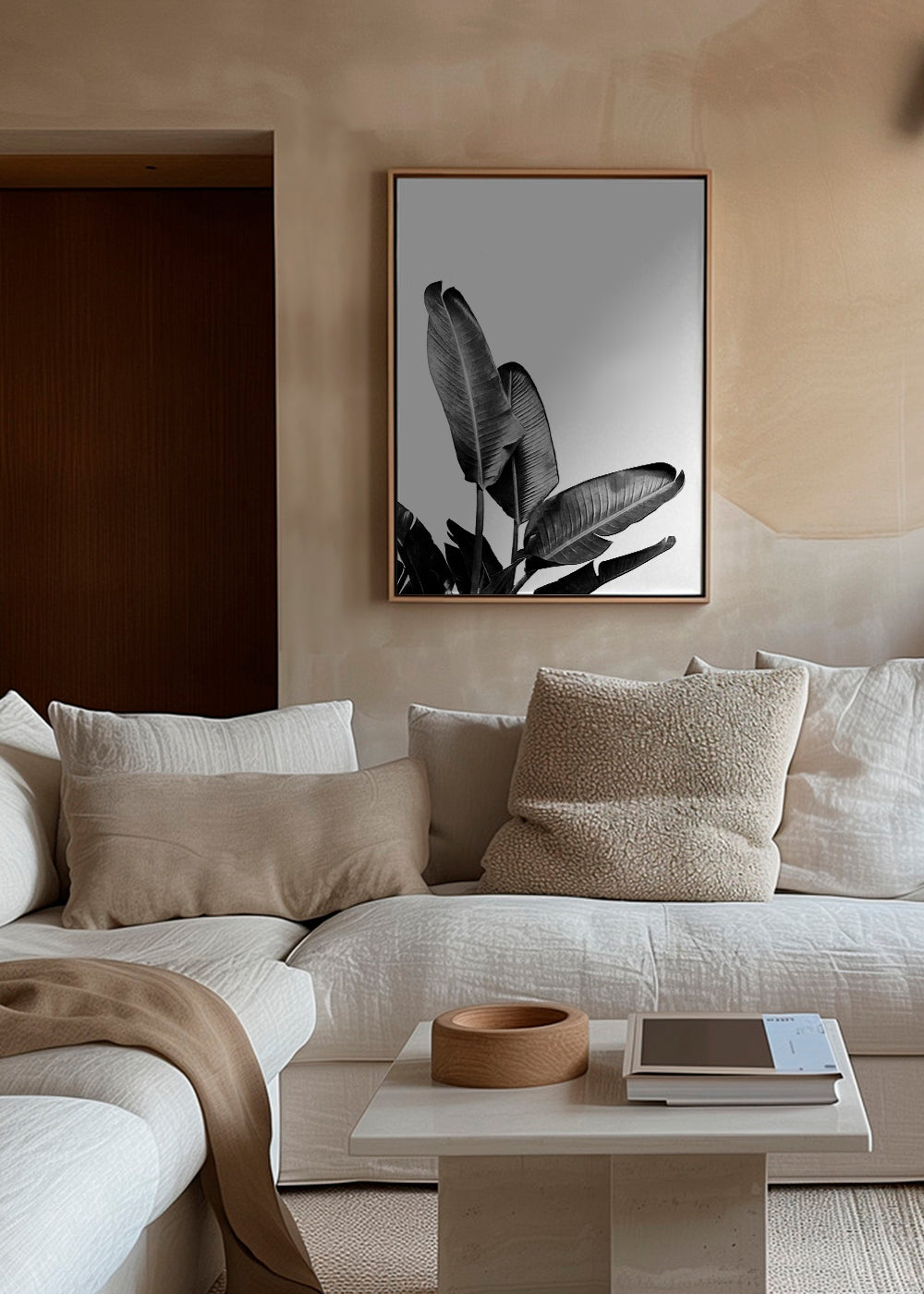 Bird of Paradise Plant Black and White 03