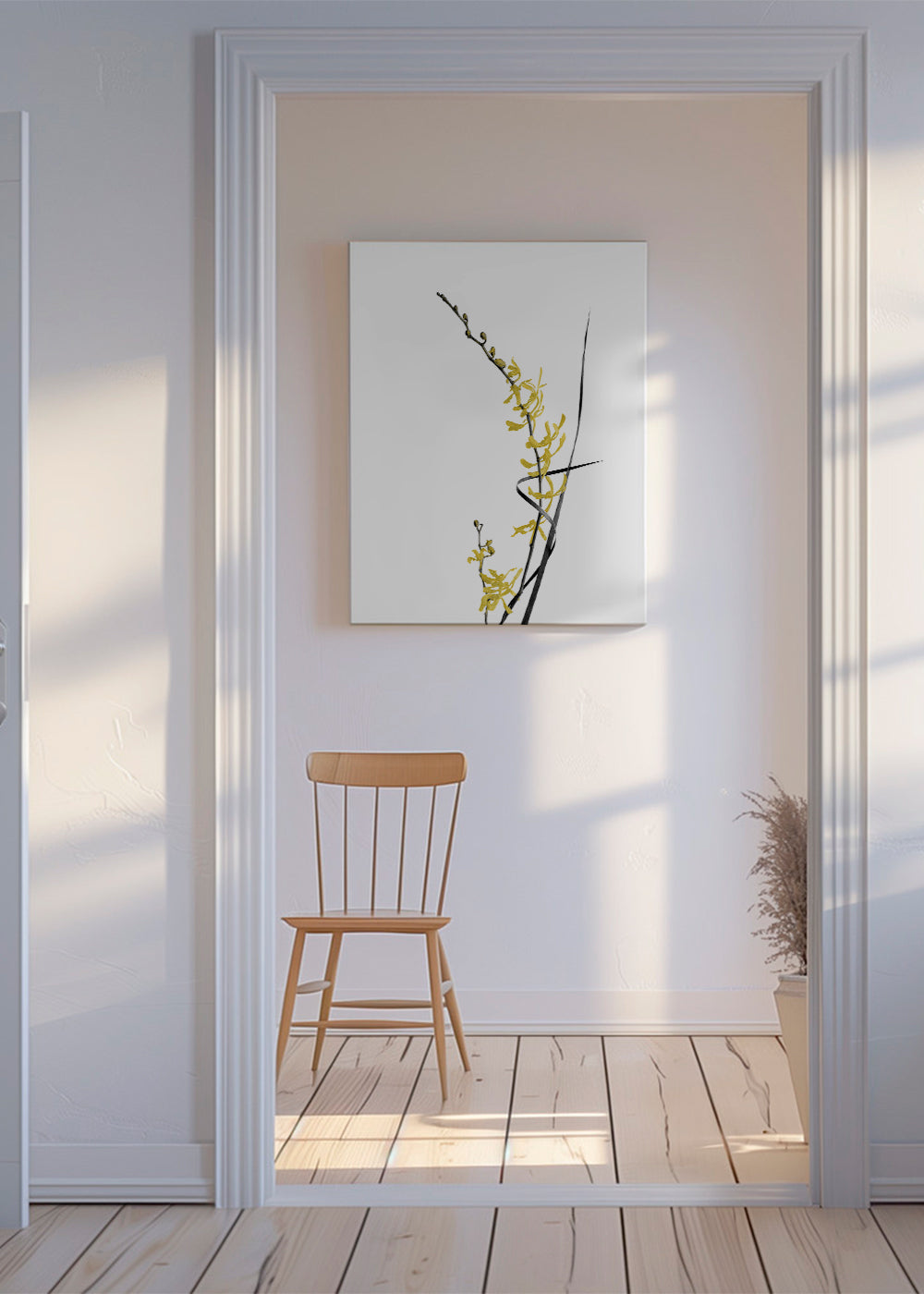 Flower Minimal Black and Gold 06