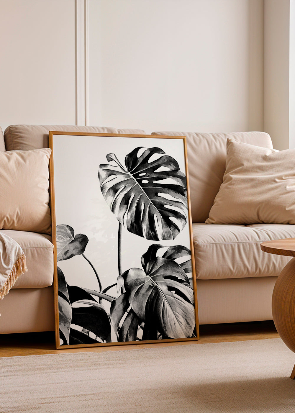 Monstera Black and White 07