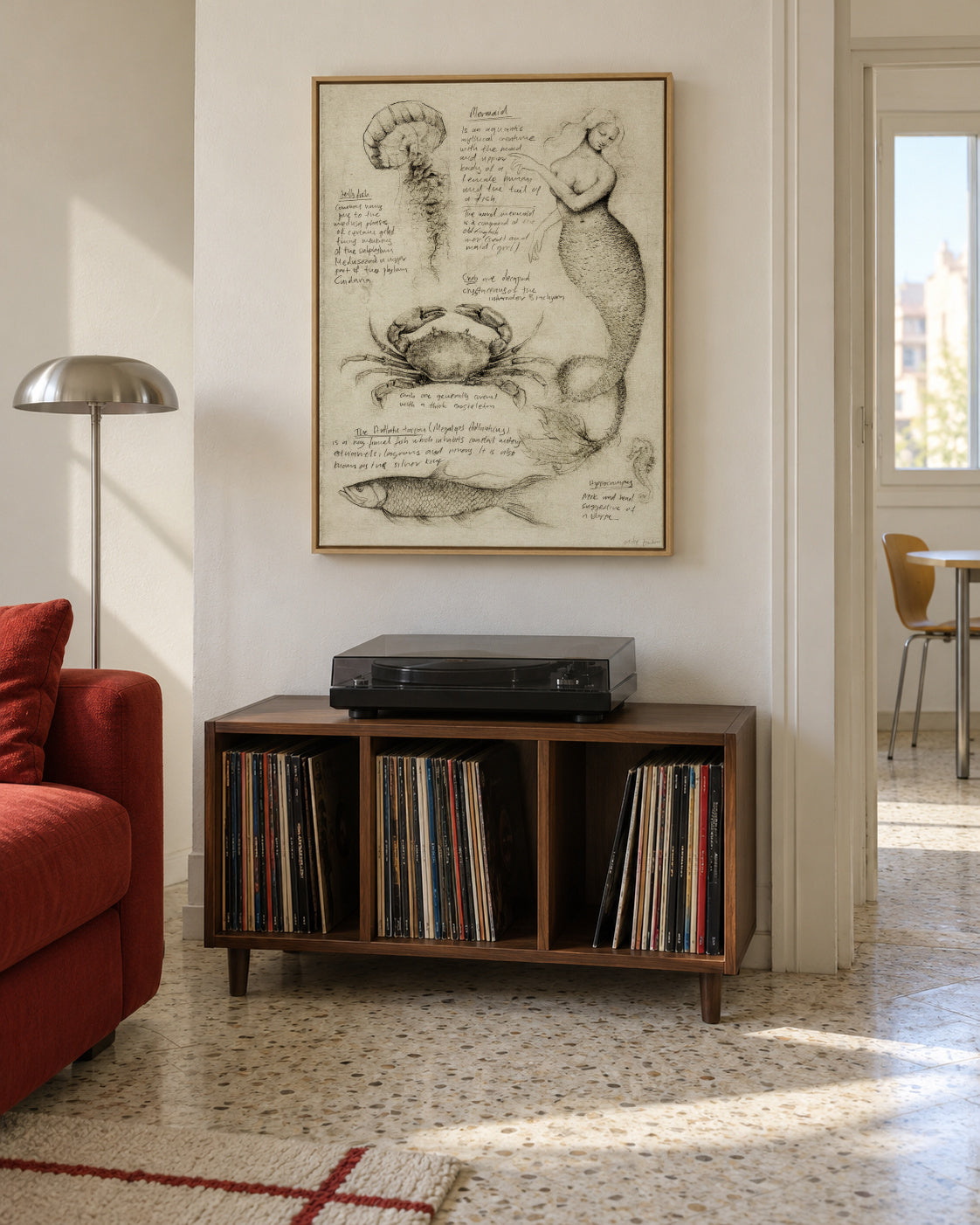 Sea Animals - Framed canvas in an interior