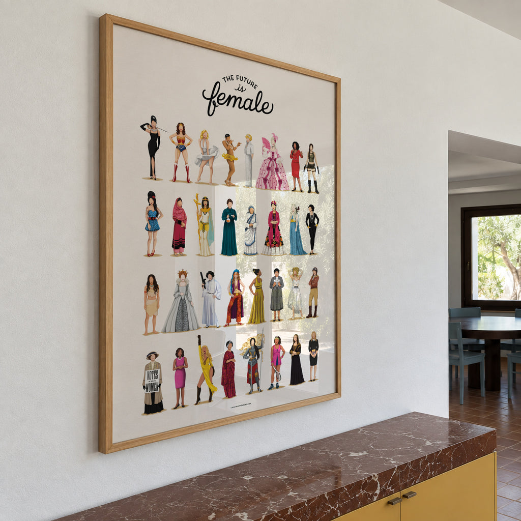 The Future is Female - Framed poster in an interior