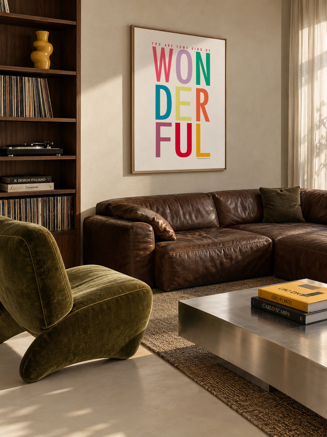 Some kind of wonderful - Framed canvas in an interior
