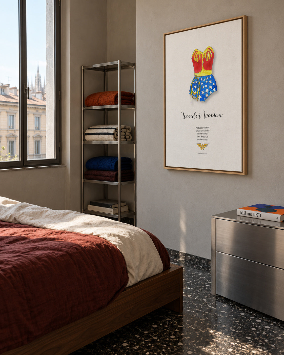 Wonder woman - Framed canvas in an interior