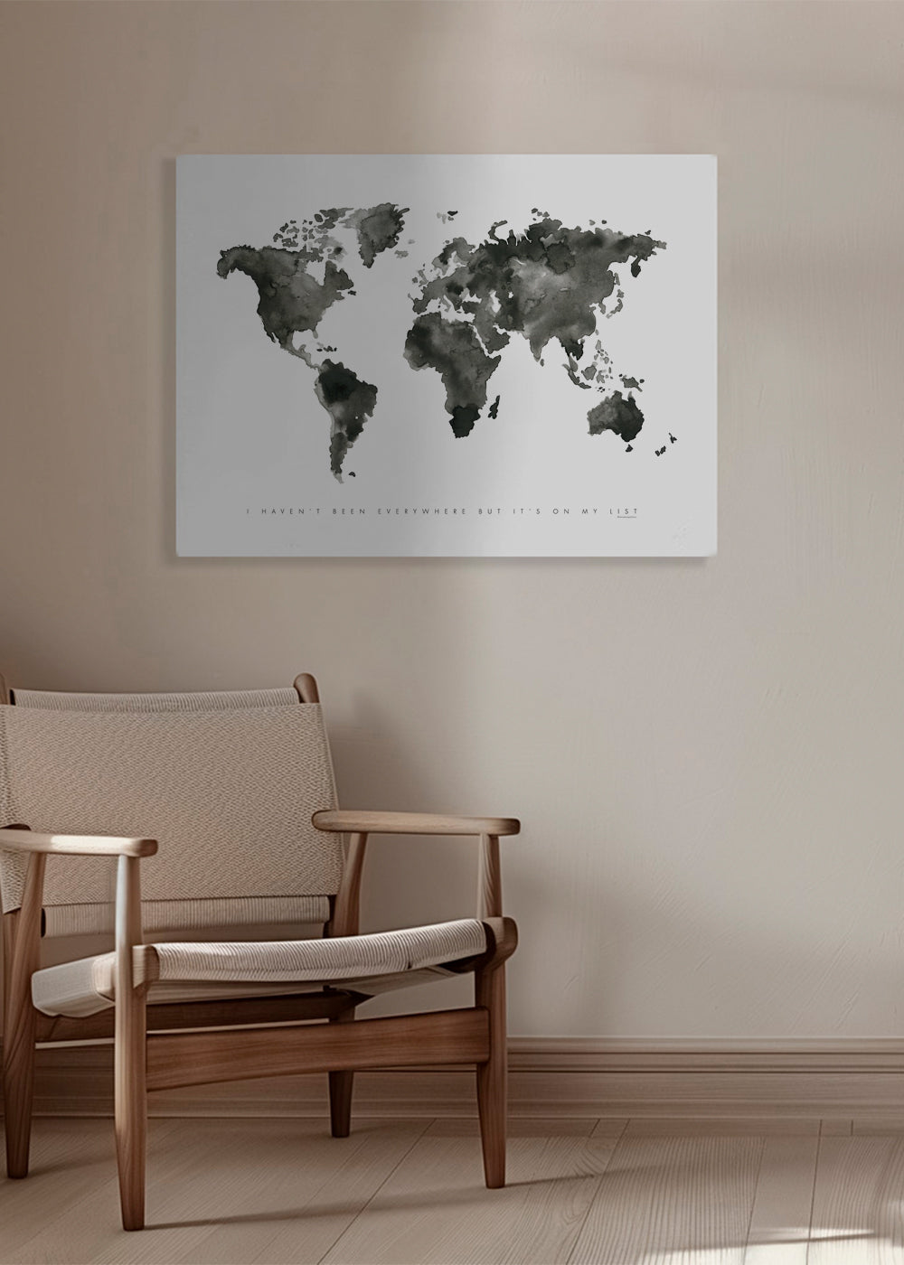 World map monochrome