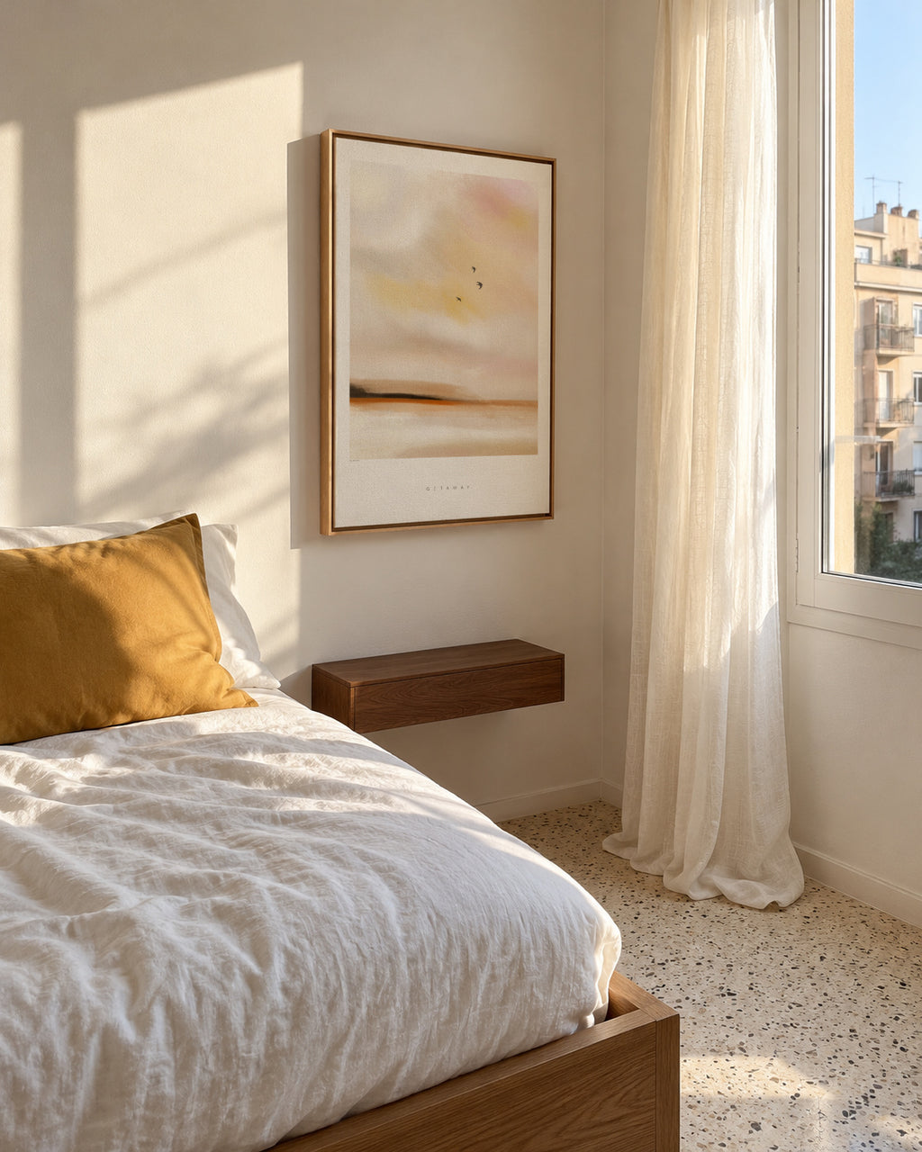 Getaway - Framed canvas in an interior