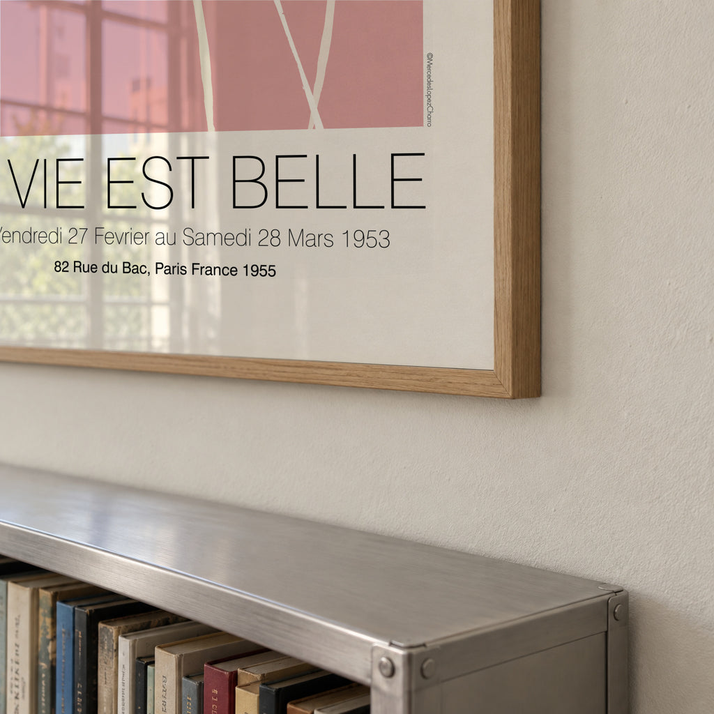 Matisse La Vie Est Belle Pink - Framed poster detail