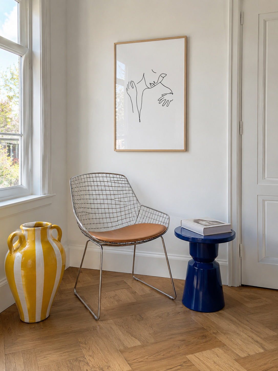 Embrace - Framed poster in an interior