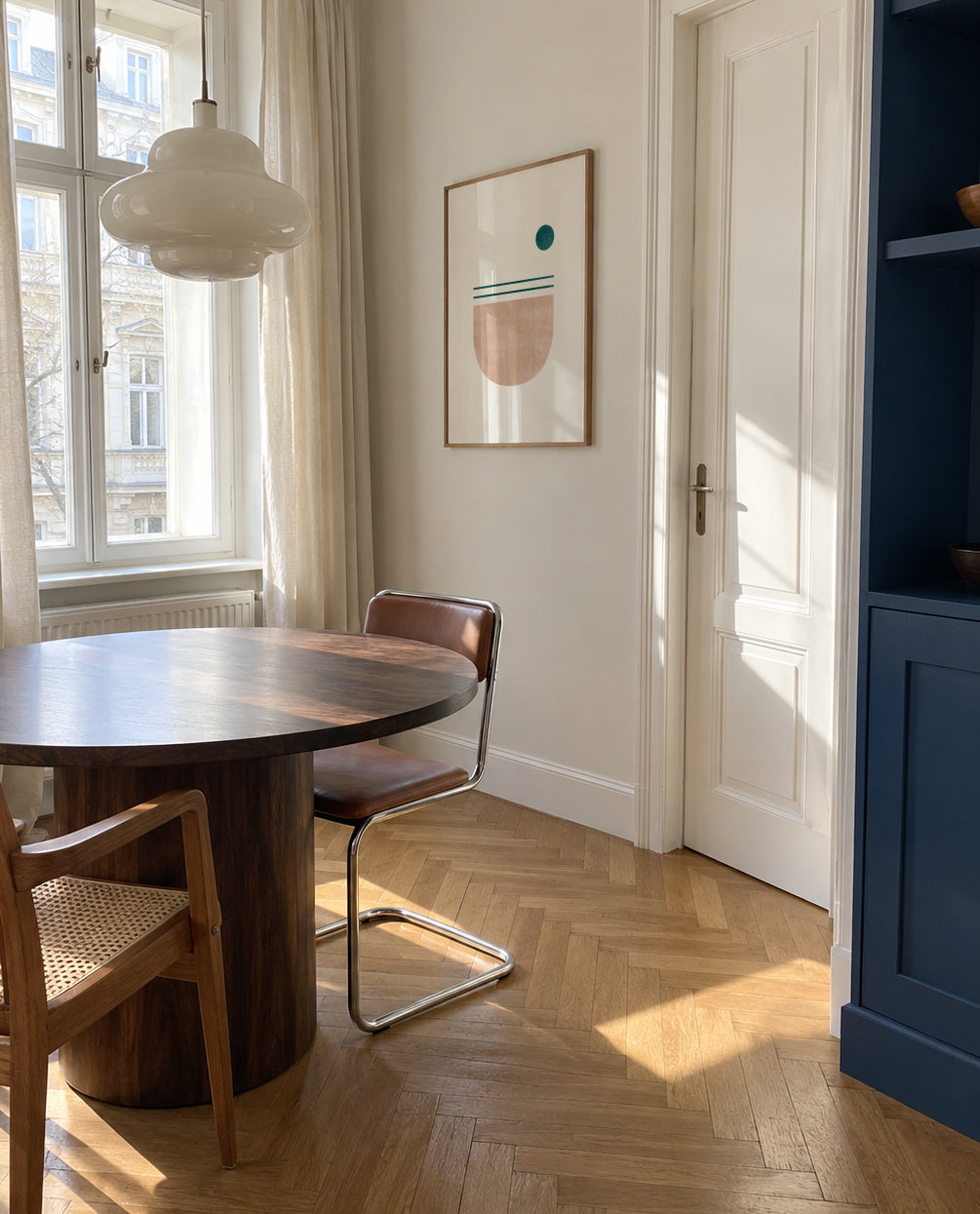 Geometric No 05 - Framed poster in an interior
