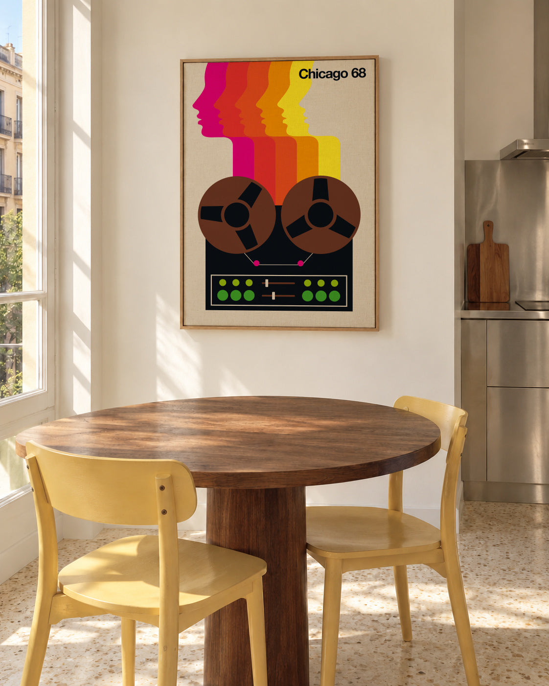 Chicago 68 - Framed canvas in an interior