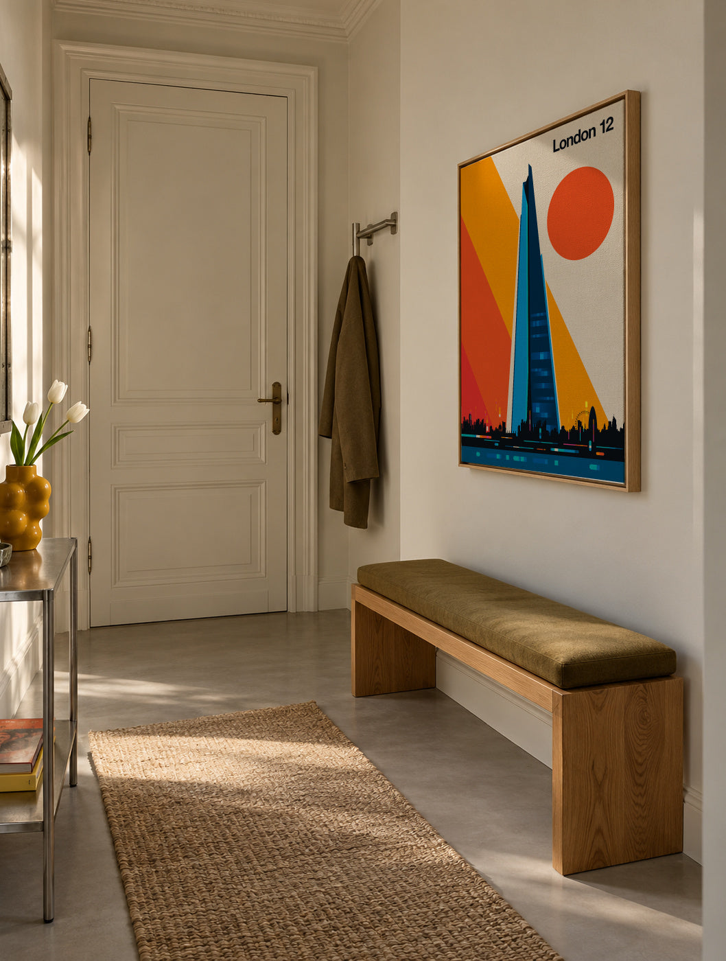 London 12 - Framed canvas in an interior