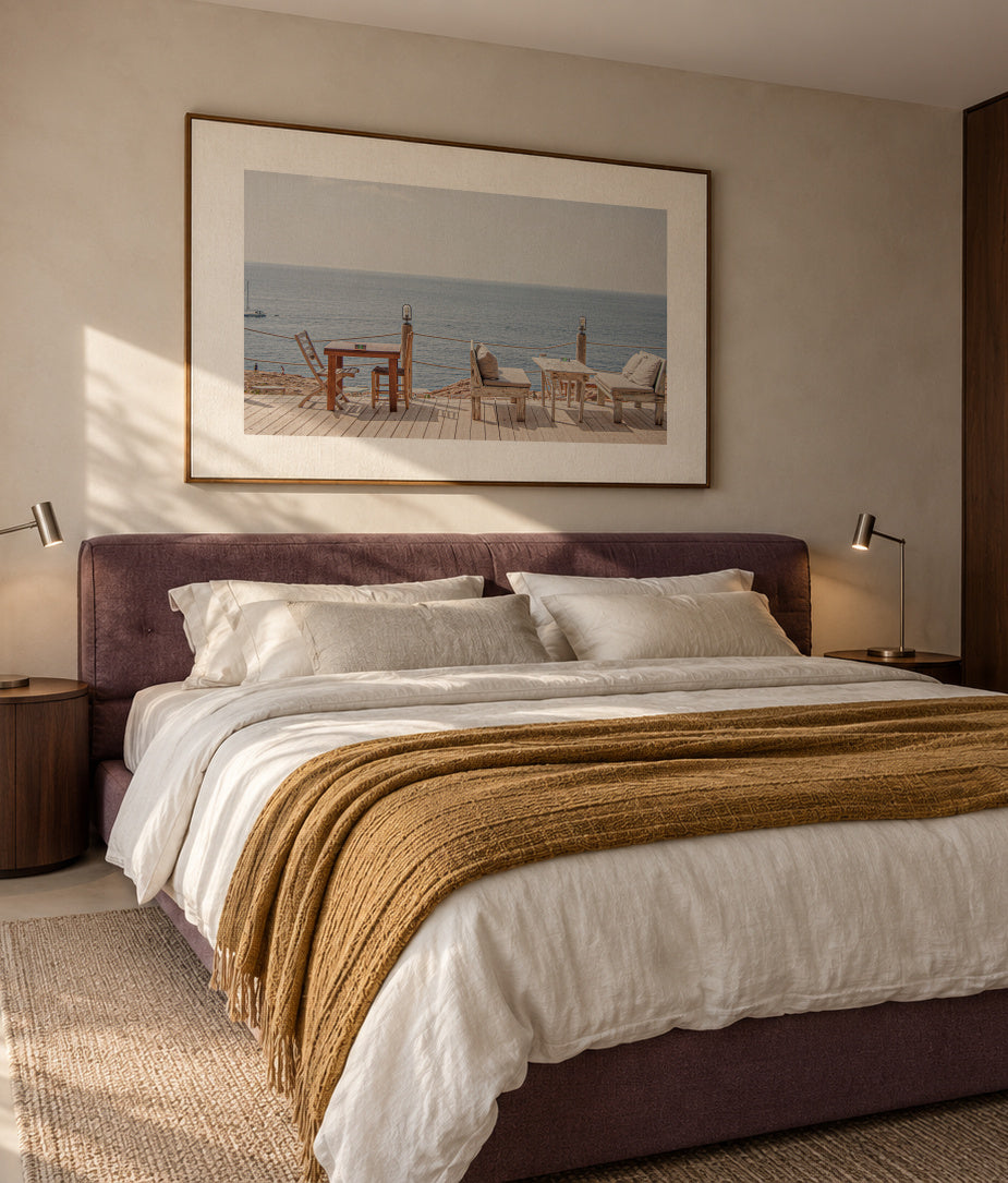 Ibiza VII - Framed canvas in an interior