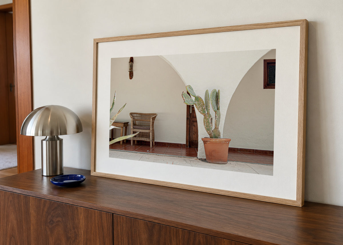 Ibiza IX - Framed poster in an interior