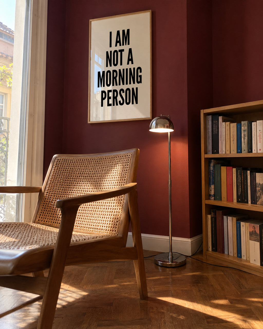 Morning Person - Framed poster in an interior