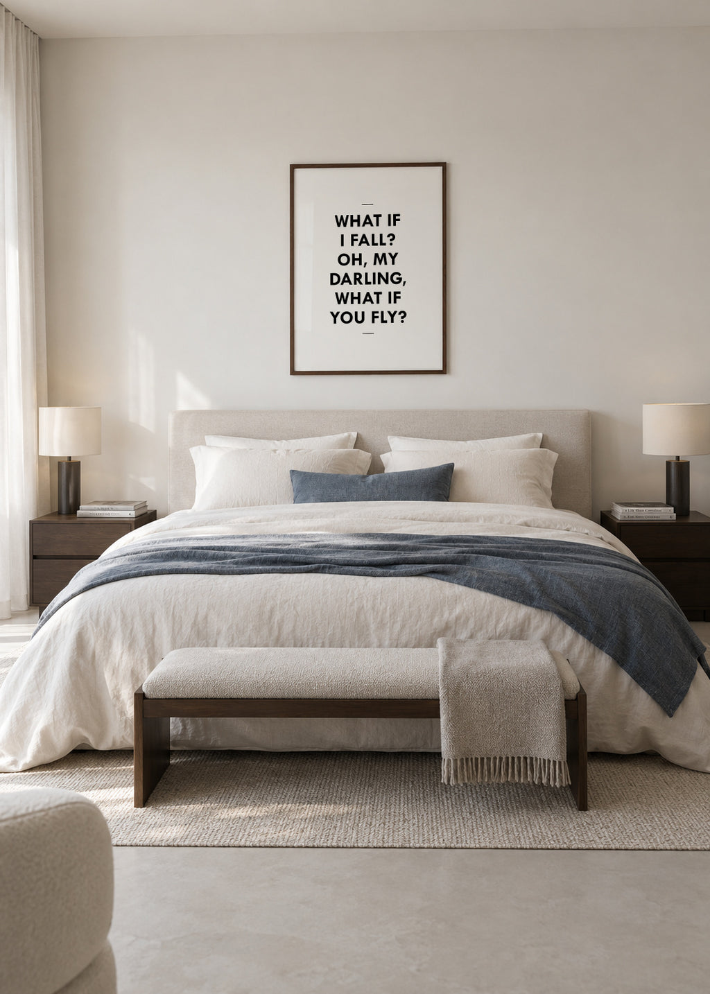 What If - Framed poster in an interior