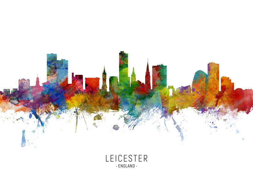 Leicester Skyline multicolor