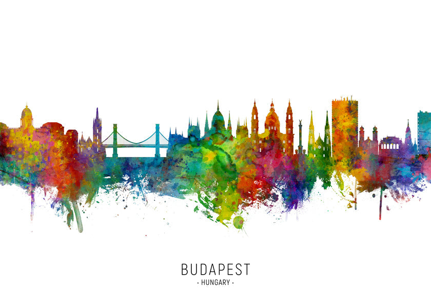 Budapest Skyline multicolor