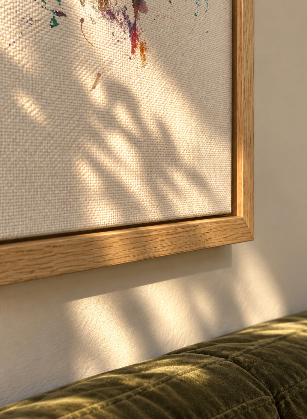 Zaragoza Skyline multicolor - Framed canvas detail