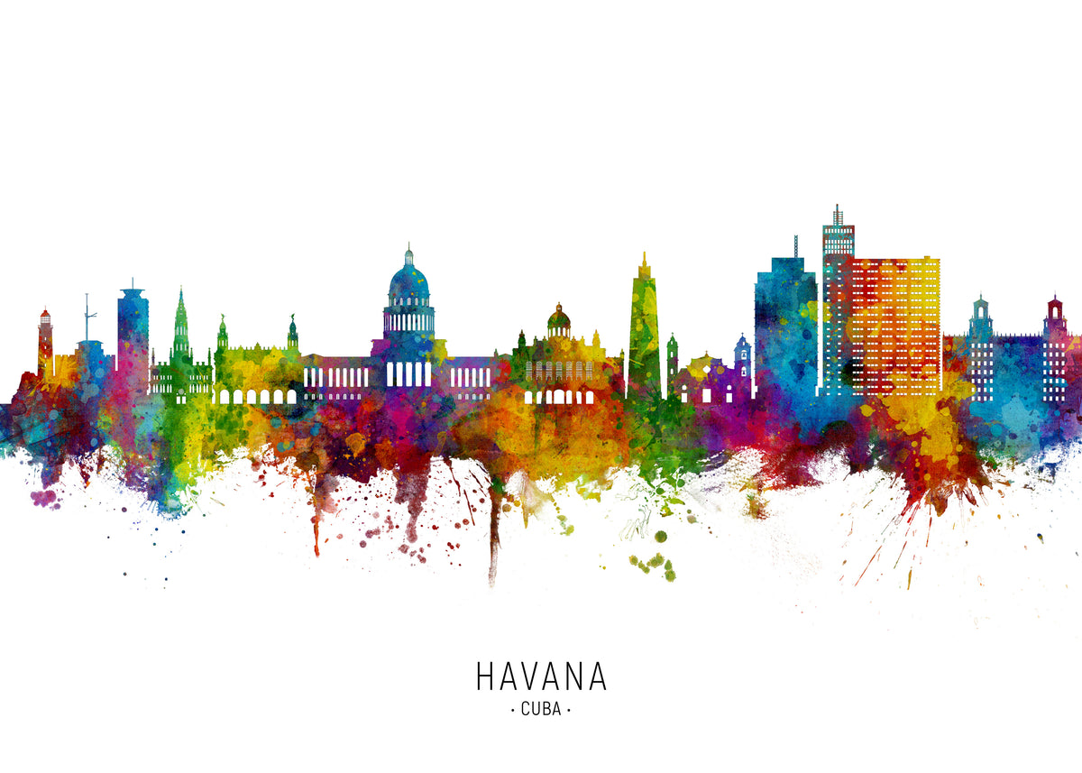 Havana Skyline multicolor - Unframed art print