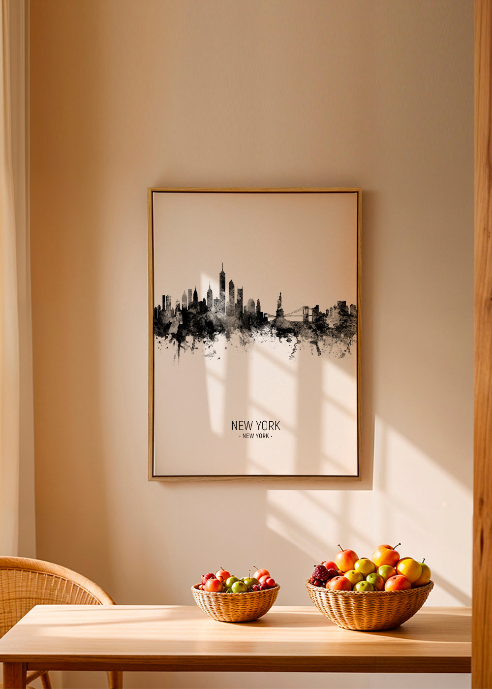 New York Skyline en blanco y negro