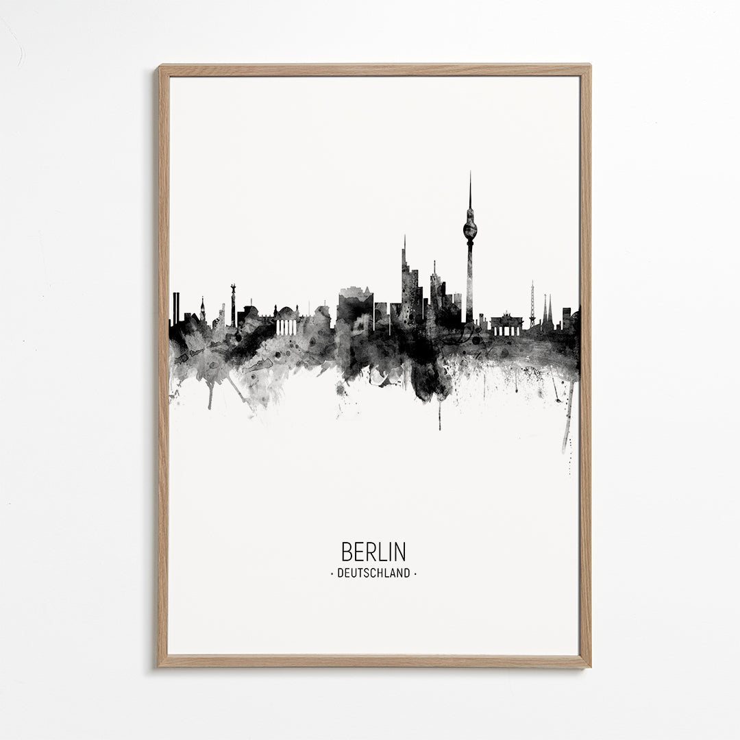 Berlin Skyline en blanco y negro