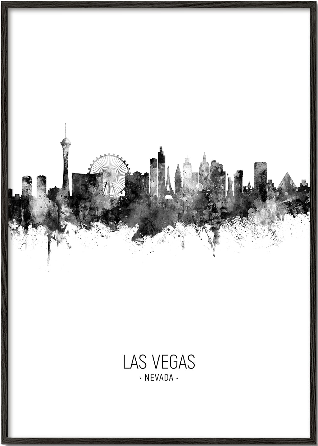 Las Vegas Skyline en blanco y negro