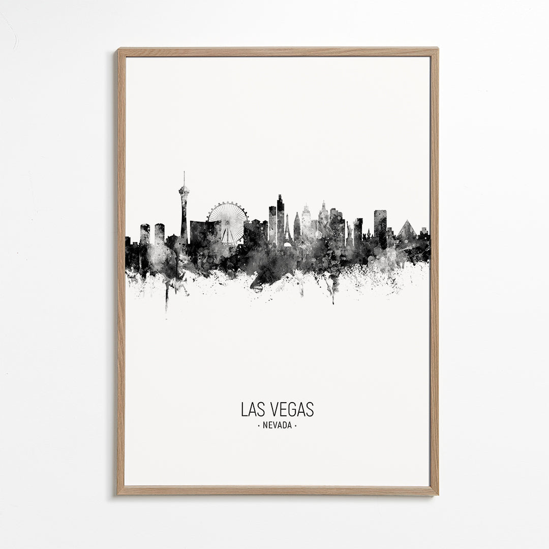 Las Vegas Skyline en blanco y negro