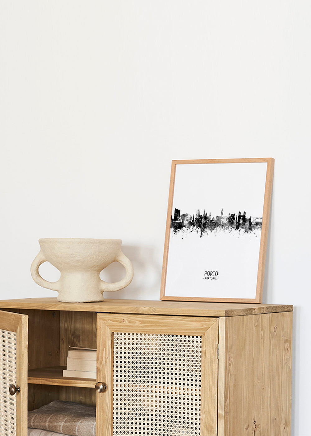 Porto Skyline en blanco y negro