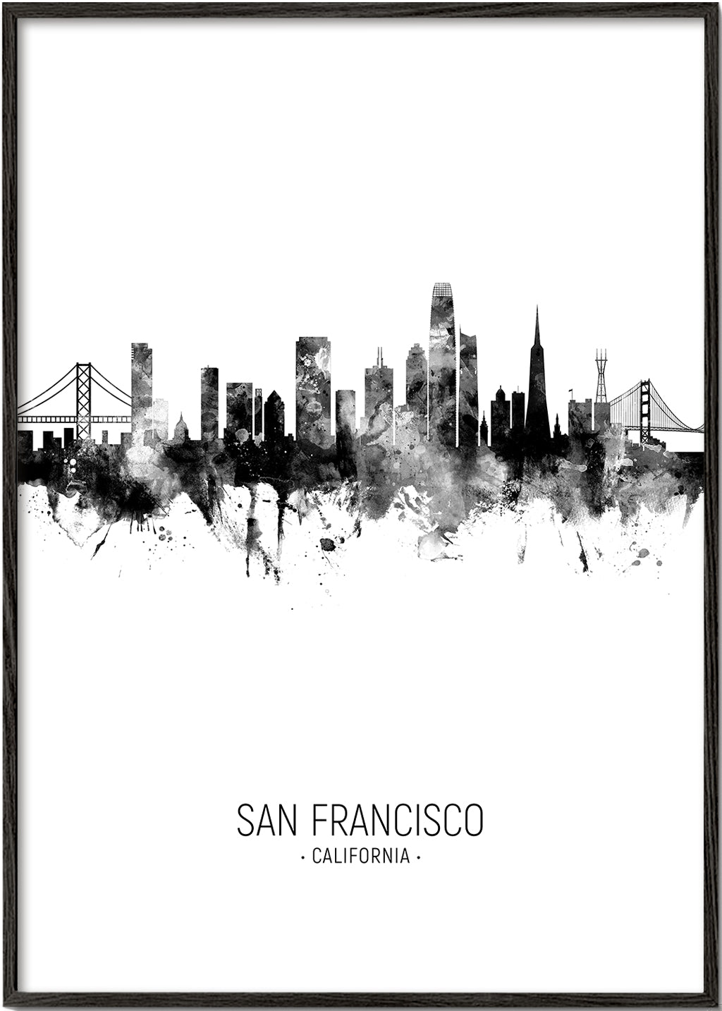 San Francisco Skyline en blanco y negro