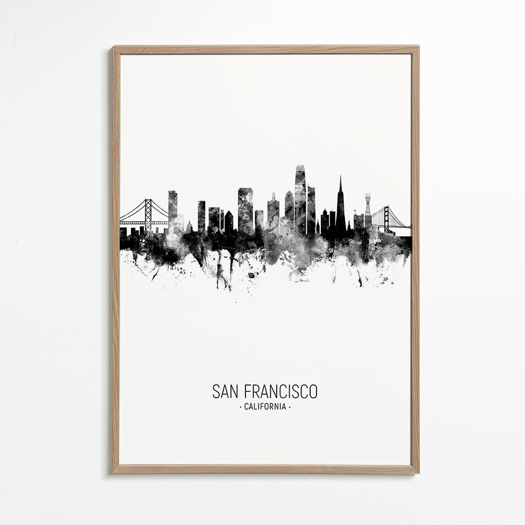 San Francisco Skyline en blanco y negro