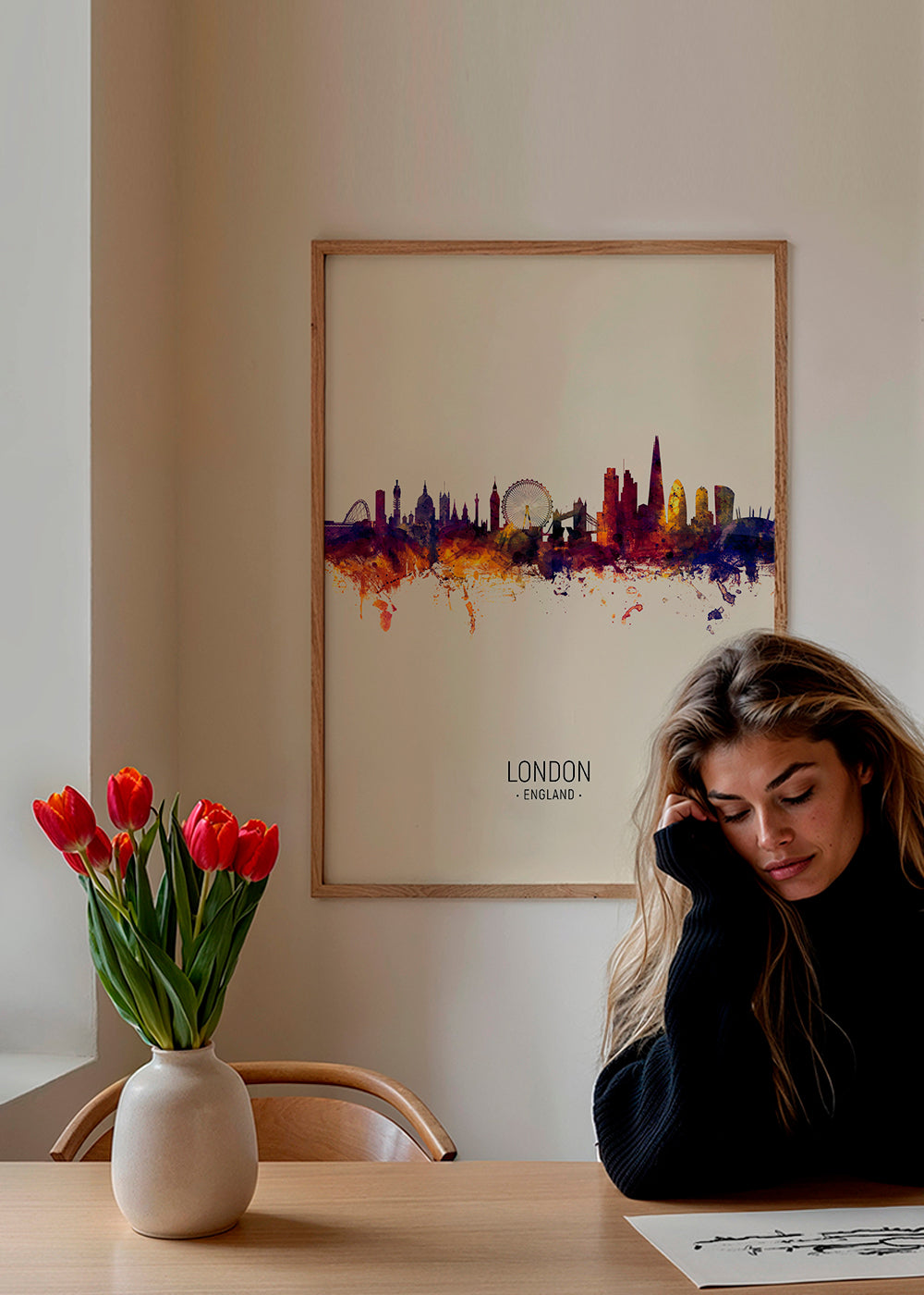 London Skyline en beige