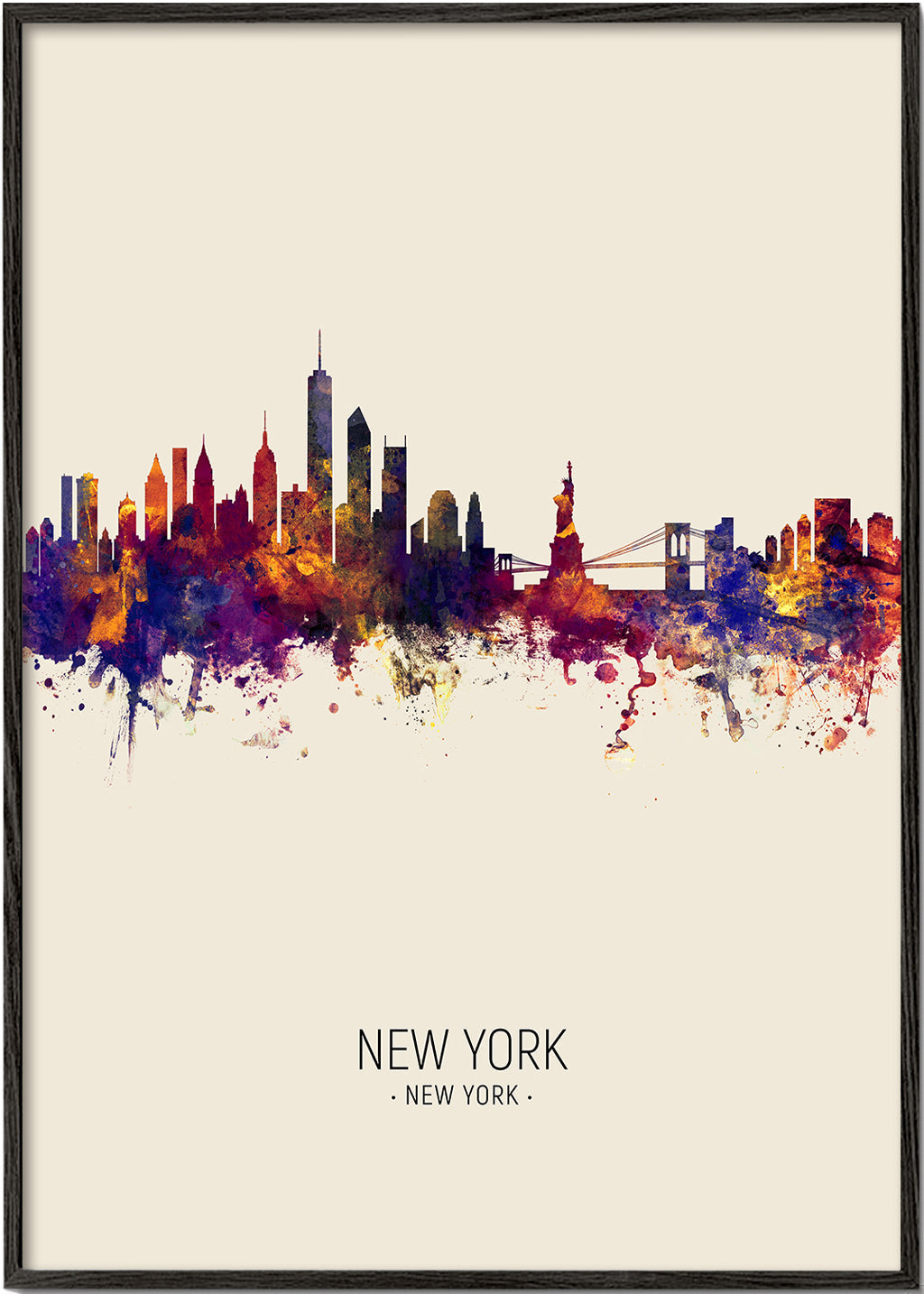 New York Skyline en beige