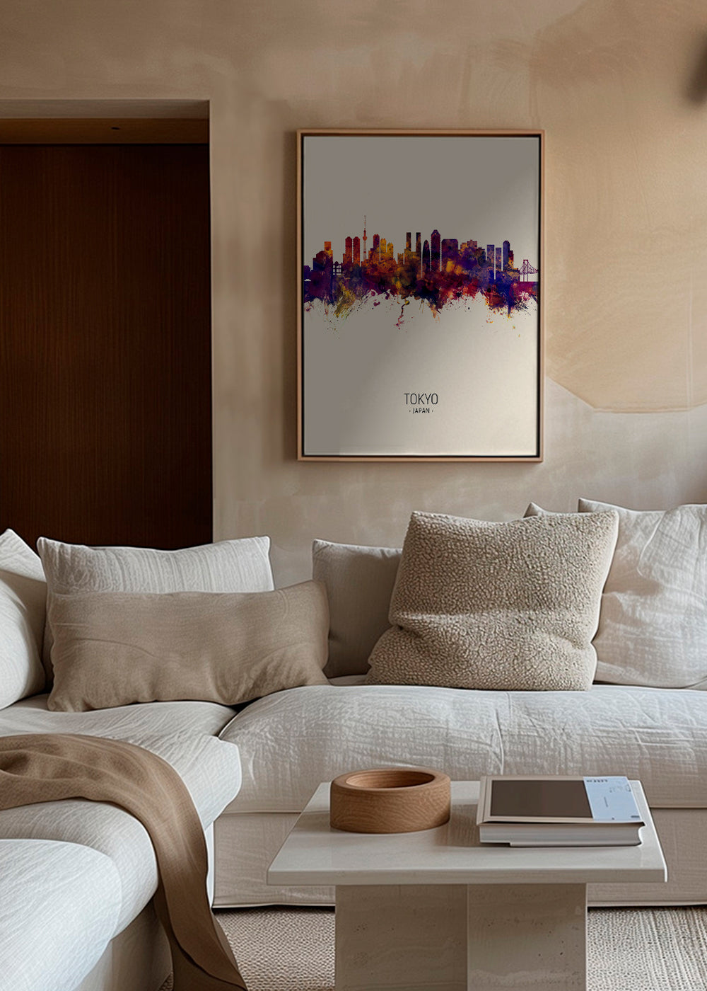 Tokyo Skyline en beige