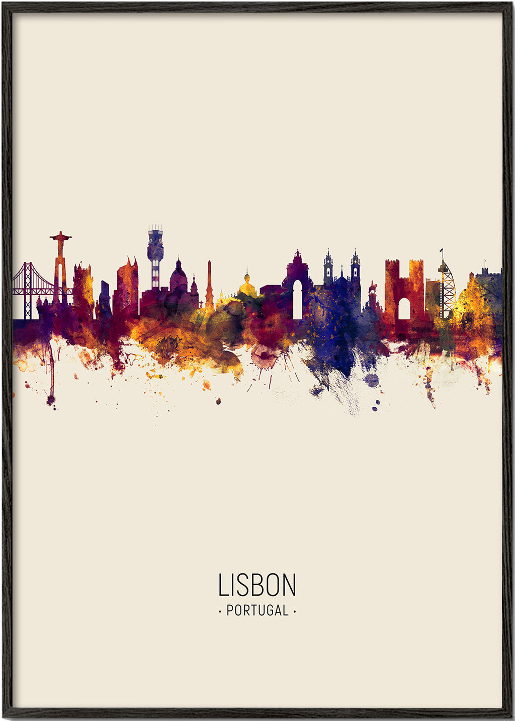 Lisbon Skyline en beige