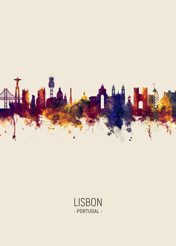 Lisbon Skyline en beige