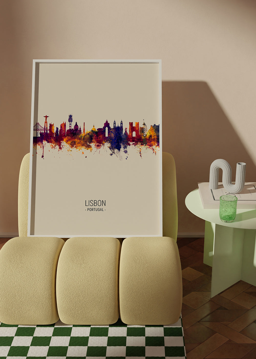 Lisbon Skyline en beige