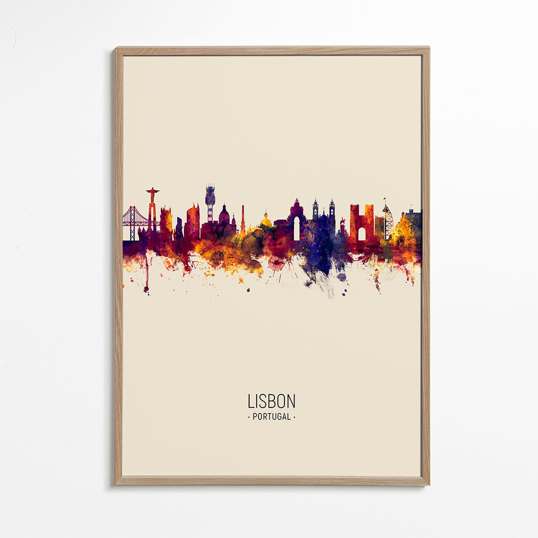 Lisbon Skyline en beige