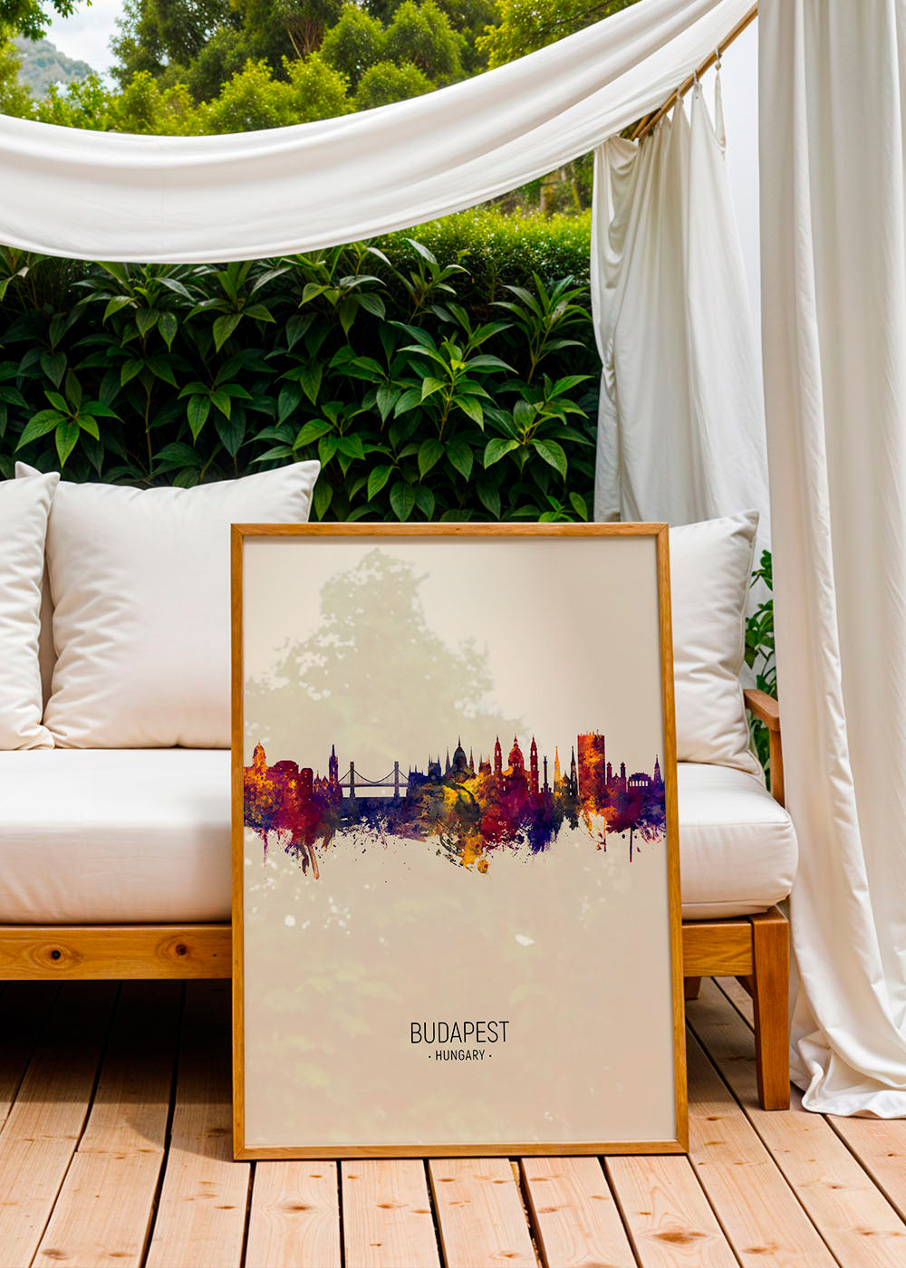 Budapest Skyline en beige