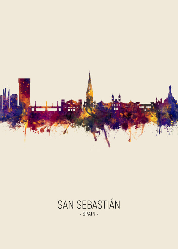 San Sebastián Skyline en beige