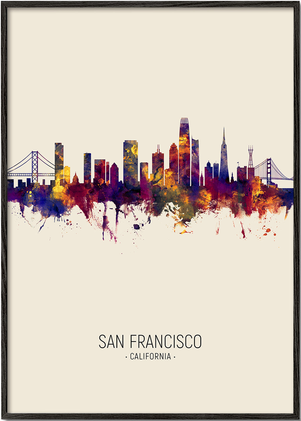 San Francisco Skyline en beige