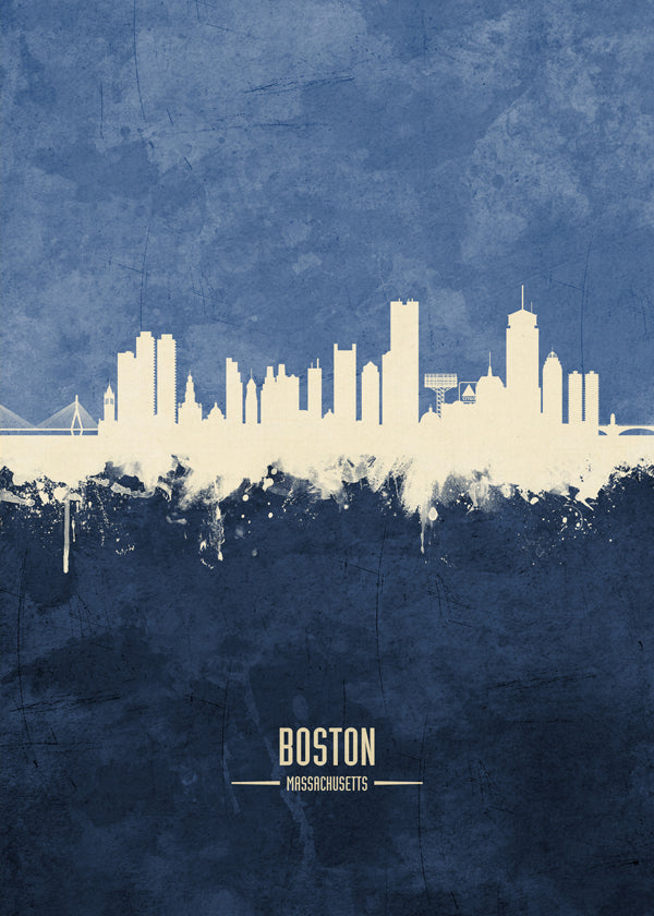 Boston Skyline Azul