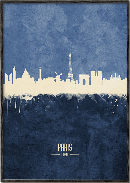 Paris Skyline Azul