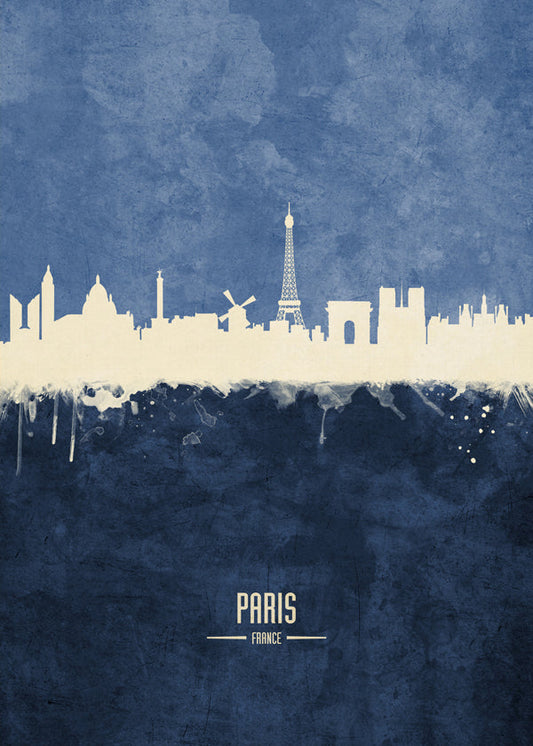 Paris Skyline Azul