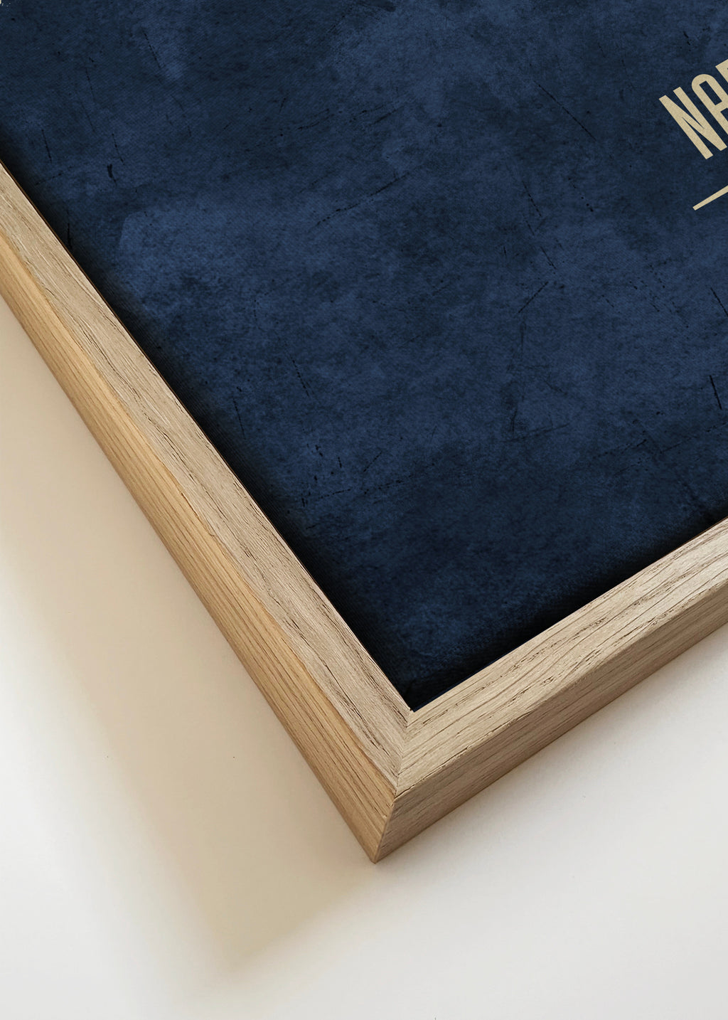 Naples Skyline Azul - Framed canvas detail